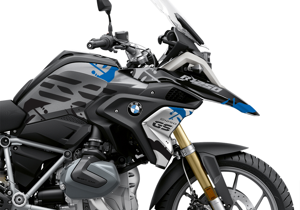 BKIT 3306 BMW R1250GS Black Storm Metallic Safari Blue Black Stickers Kit 02