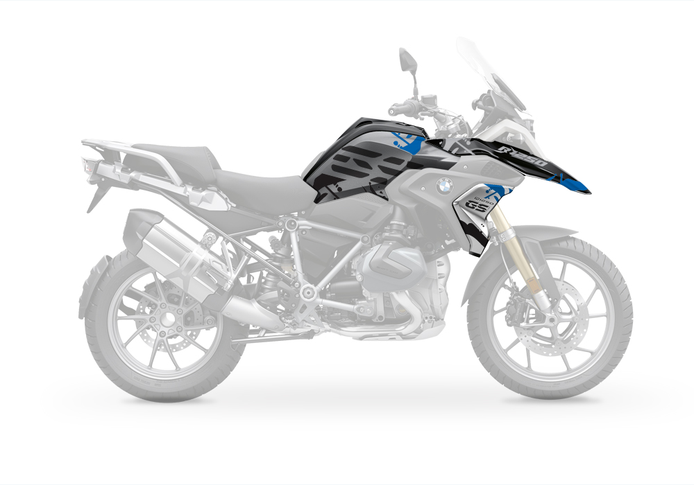 BKIT 3306 BMW R1250GS Black Storm Metallic Safari Blue Black Stickers Kit 03