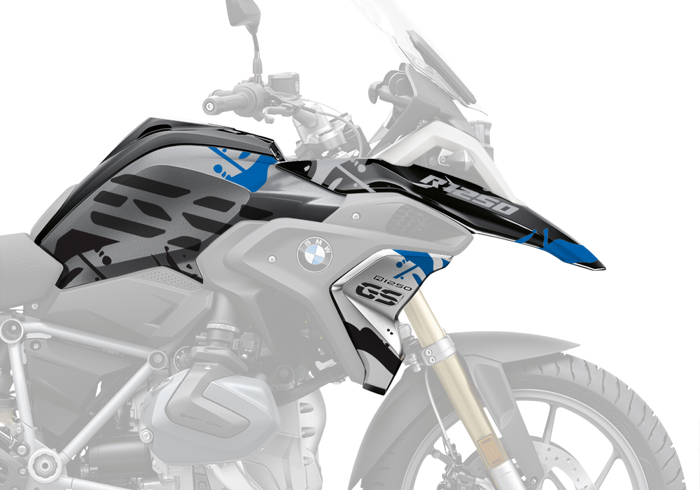 BKIT 3306 BMW R1250GS Black Storm Metallic Safari Blue Black Stickers Kit 04