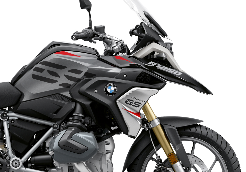 BKIT 3320 BMW R1250GS Black Storm Metallic Stingray Red Grey Stickers Kit 02