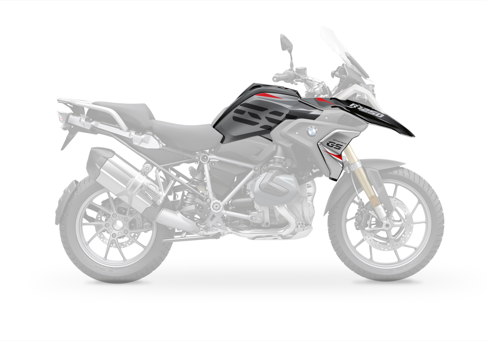 BKIT 3320 BMW R1250GS Black Storm Metallic Stingray Red Grey Stickers Kit 03