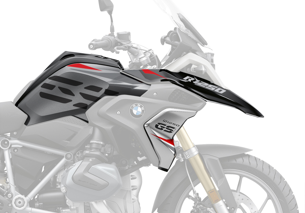 BKIT 3320 BMW R1250GS Black Storm Metallic Stingray Red Grey Stickers Kit 04
