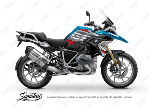 BKIT 3322 BMW R1250GS Cosmic Blue Vector Red Stickers Kit 01
