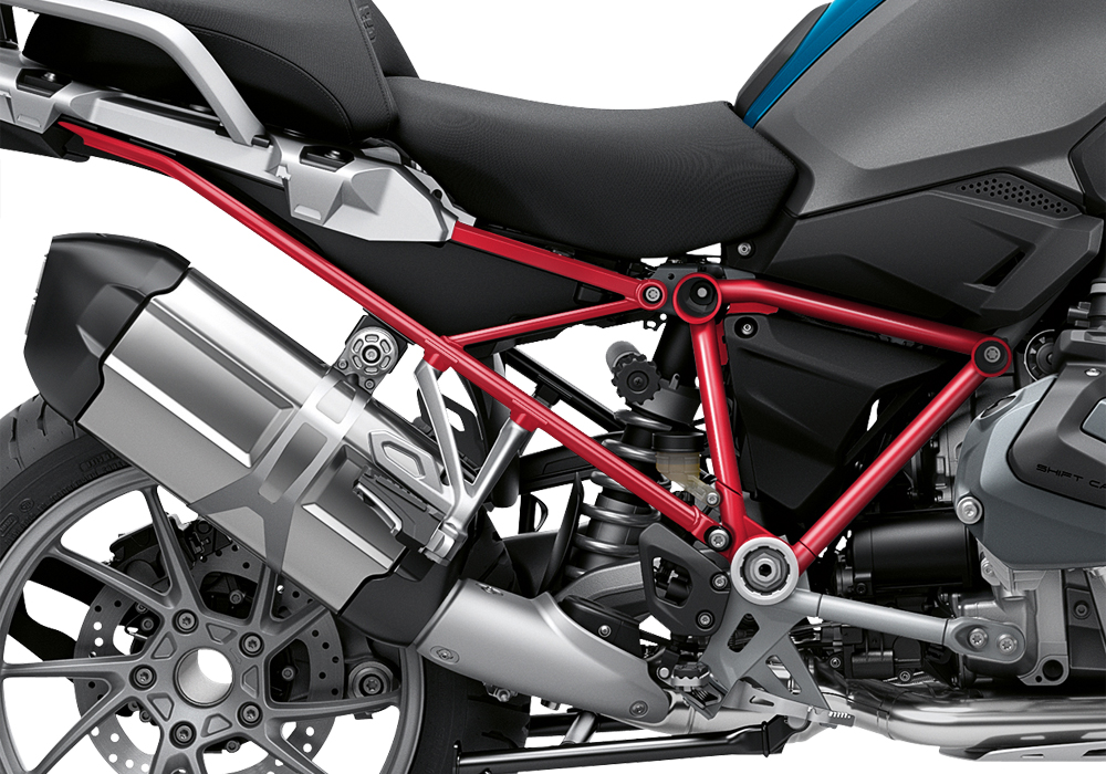 BFS 3338 BMW R1250GS 2019 Cosmic Blue GS Frame Wrap Styling Kit Red 02