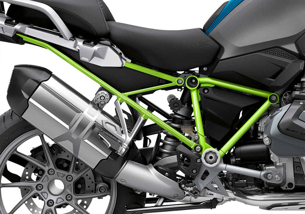 BFS 3338 BMW R1250GS 2019 Cosmic Blue GS Frame Wrap Styling Kit Toxic Green 02