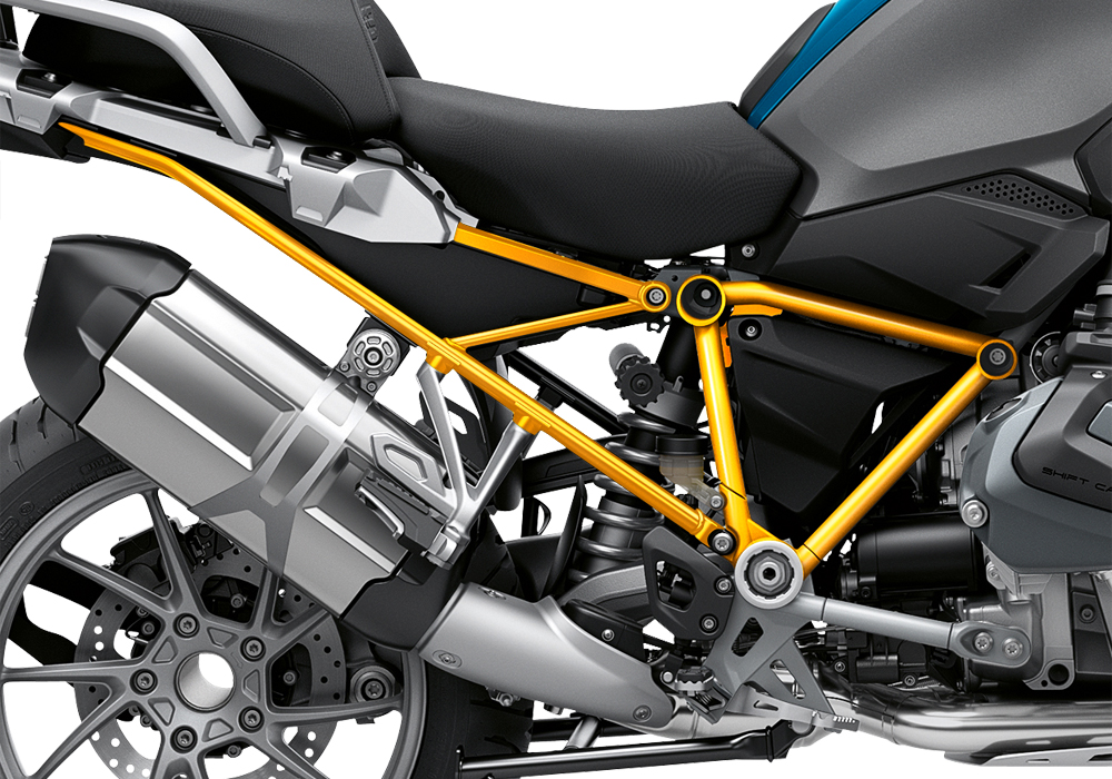 BFS 3338 BMW R1250GS 2019 Cosmic Blue GS Frame Wrap Styling Kit Yellow 02
