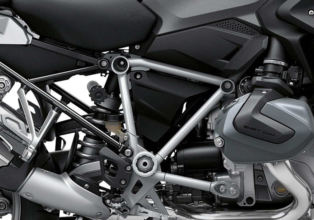 BFS 3342 BMW R1250GS 2019 Black Storm Metallic Pyramid Frame Wrap Styling Kit Silver 02