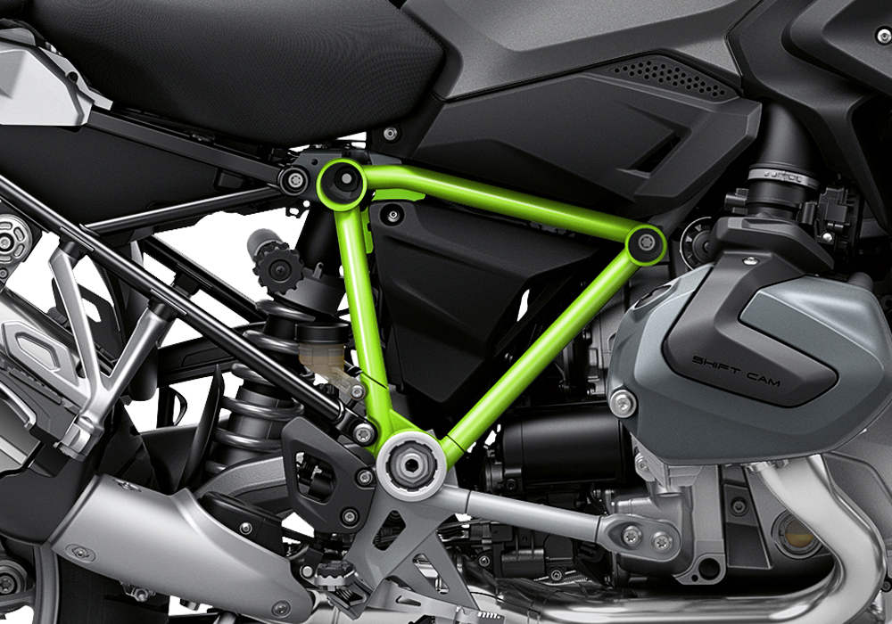 BFS 3342 BMW R1250GS 2019 Black Storm Metallic Pyramid Frame Wrap Styling Kit Toxic Green 02