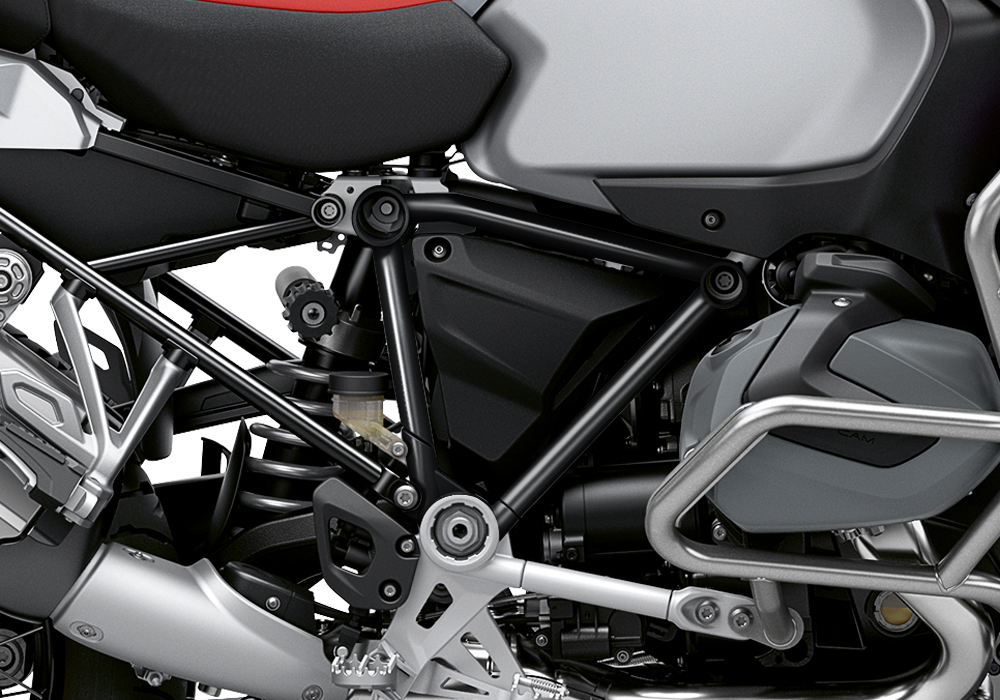 BFS 3345 BMW R1250GS Adventure 2019 Ice Grey Pyramid Frame Wrap Styling Kit Black 02