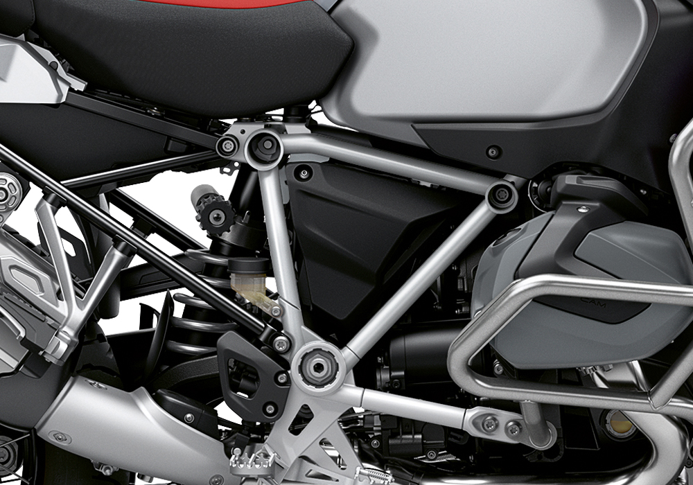 BFS 3345 BMW R1250GS Adventure 2019 Ice Grey Pyramid Frame Wrap Styling Kit Silver 02