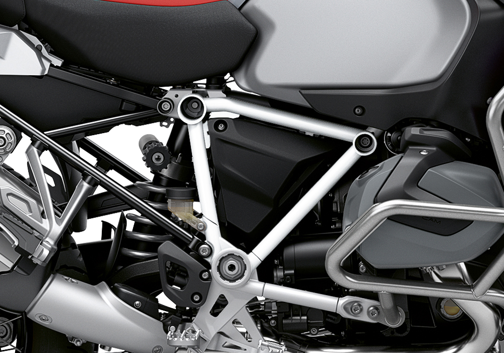 BFS 3345 BMW R1250GS Adventure 2019 Ice Grey Pyramid Frame Wrap Styling Kit White 02