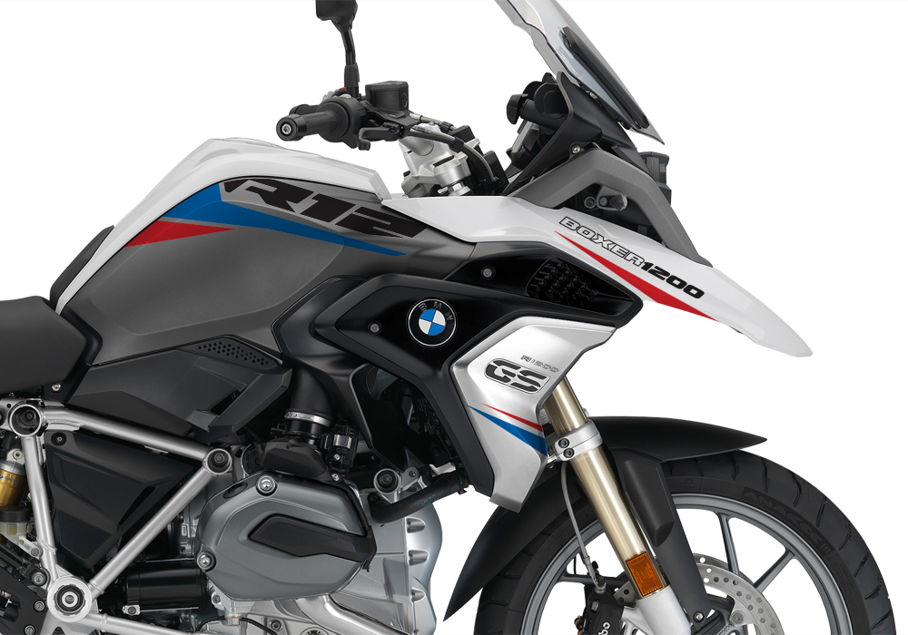 BKIT 3358 BMW R1200GS LC Alpine White Vivo Series Red Blue Stickers Kit 02