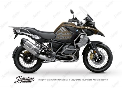 BKIT 3401 BMW R1250GS Adventure Style Exclusive Four Elements Brown Metallic Stickers Kit 01