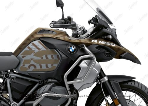 BKIT 3401 BMW R1250GS Adventure Style Exclusive Four Elements Brown Metallic Stickers Kit 02
