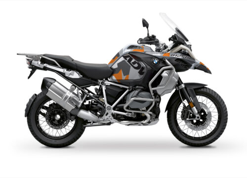 BKIT 3407 BMW R1250GS Adventure Ice Grey M90 Grey Orange Camo Full Wrap 01
