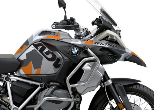 BKIT 3407 BMW R1250GS Adventure Ice Grey M90 Grey Orange Camo Full Wrap 02