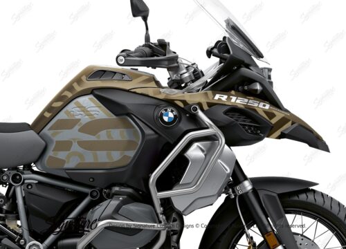 BKIT 3413 BMW R1250GS Adventure Style Exclusive Four Elements Champagne Metallic Stickers Kit 02
