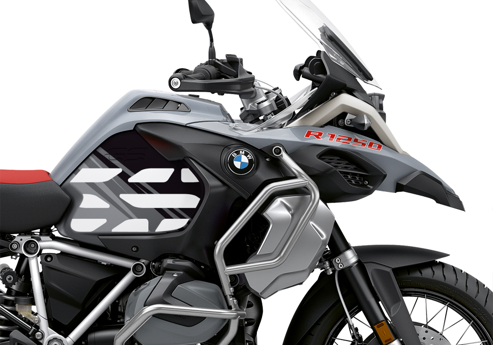 BSTI 3408 BMW R1250GS Adventure Ice Grey Anniversary Limited Edition Tank Stickers Grey Black 02