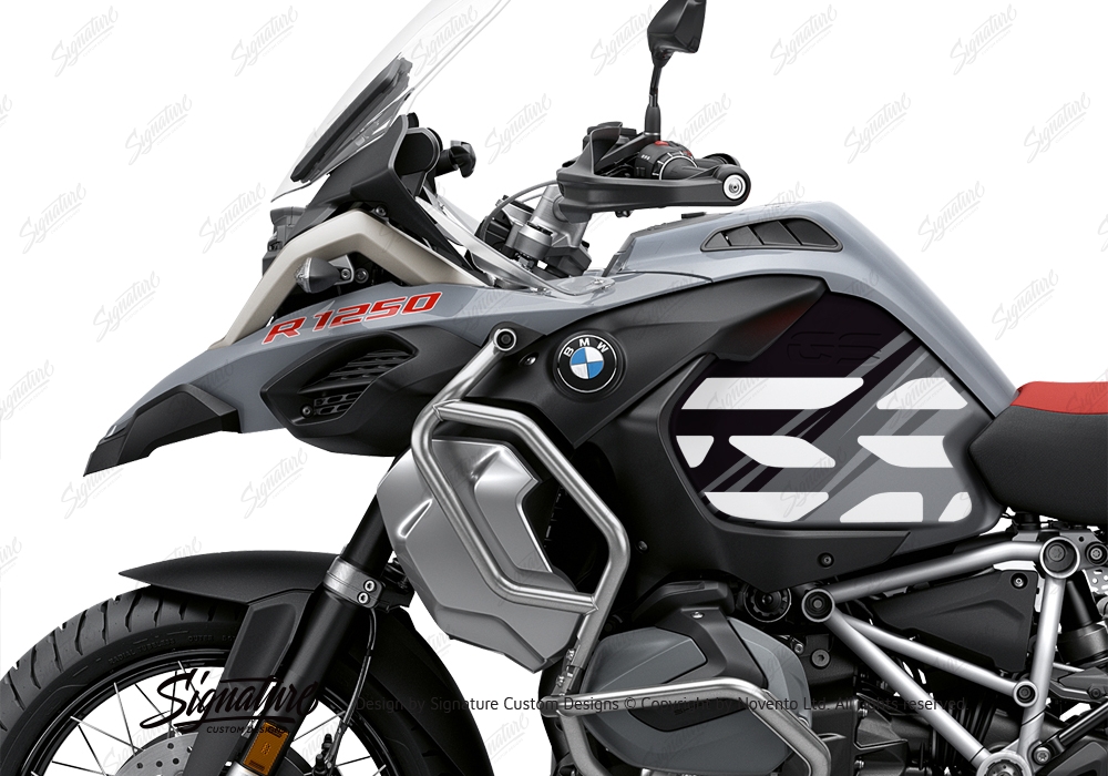 Stickers Suitcases Side Silver Red Blue For BMW R 1250 GS 2019-2019 
