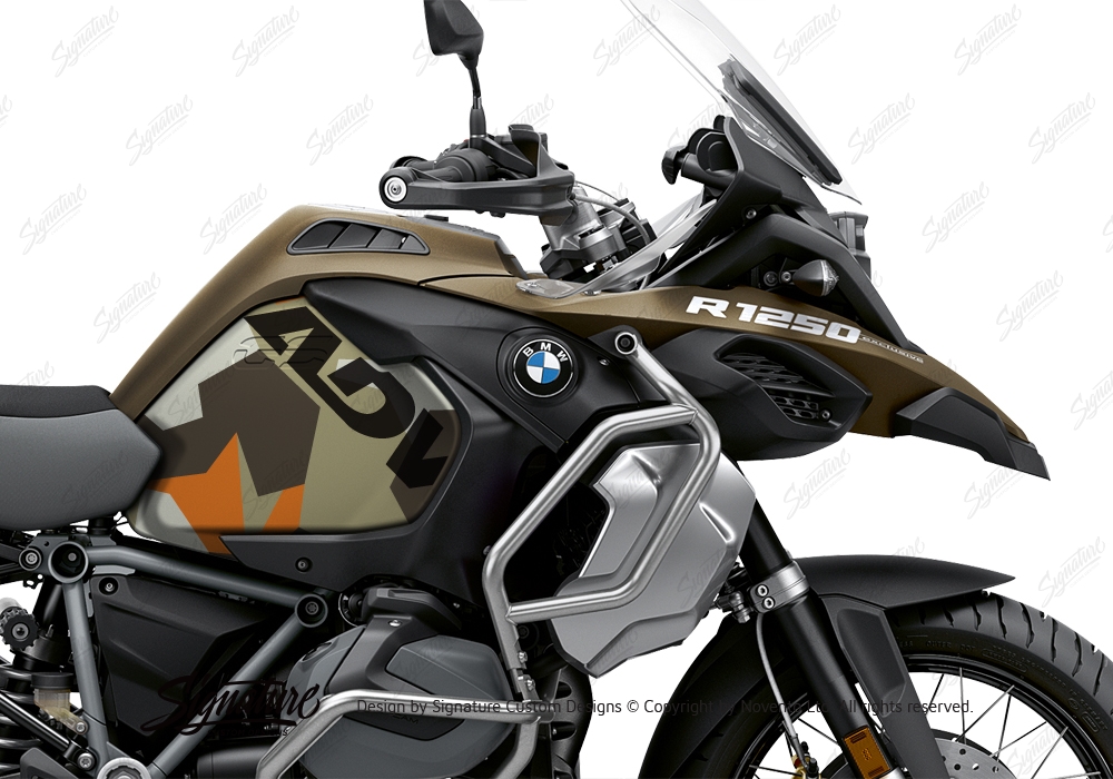 BMW R1250GS Adventure Style Exclusive (Silver Tank) M90 Orange Camo