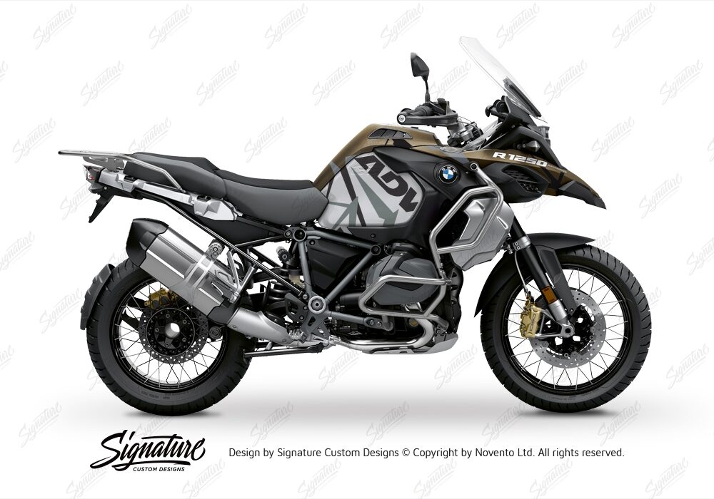 BKIT 3565 BMW R1250GS Adventure Style Exclusive Spike Grey Black Stickers Kit 01
