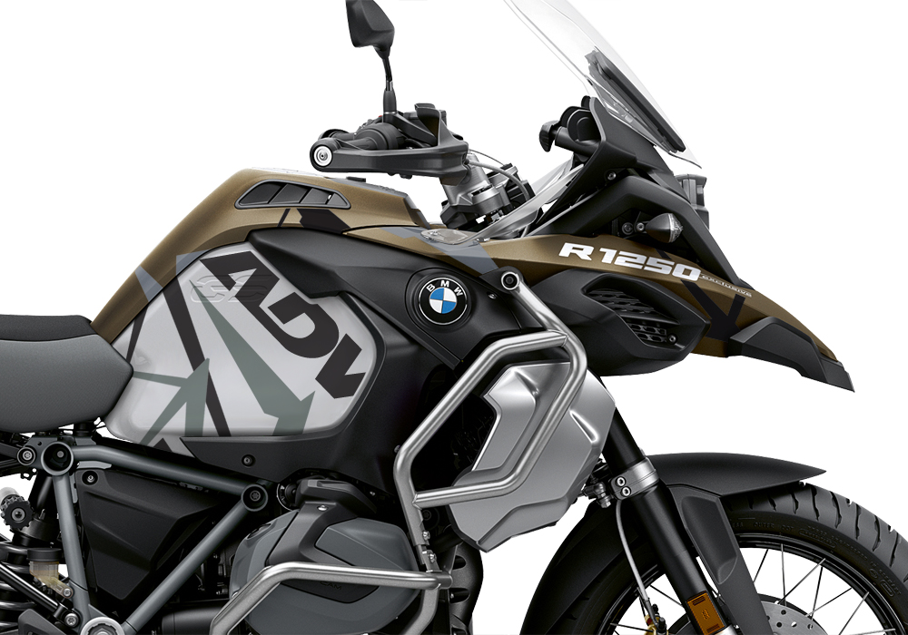 BKIT 3565 BMW R1250GS Adventure Style Exclusive Spike Grey Black Stickers Kit 02
