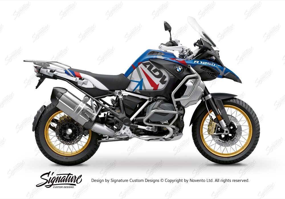BKIT 3567 BMW R1250GS Adventure Style HP Spike Red Blue Stickers Kit 01