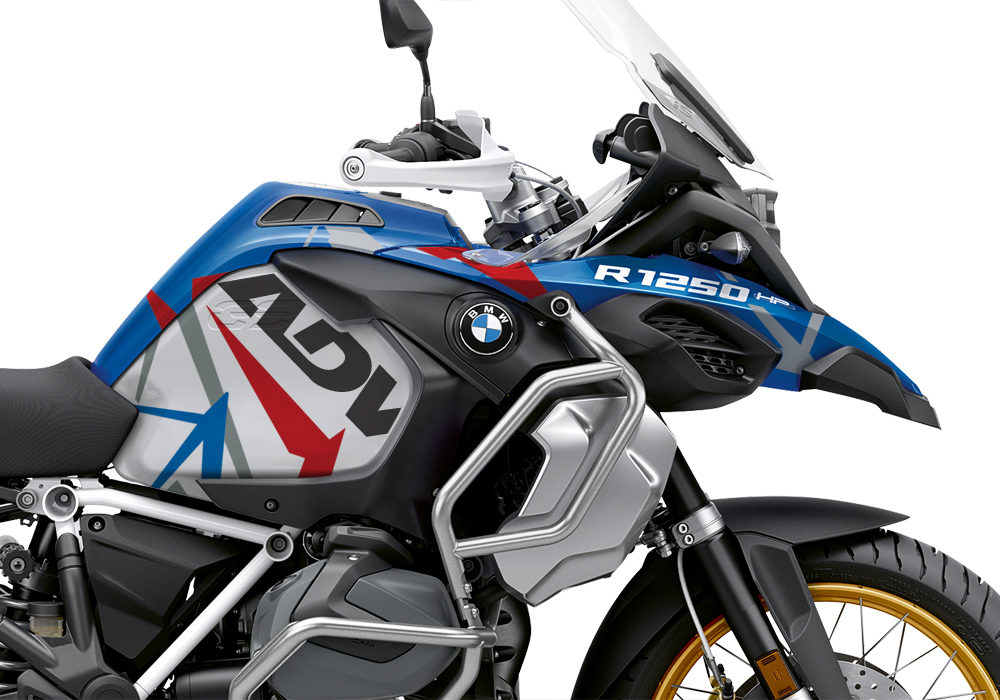 BKIT 3567 BMW R1250GS Adventure Style HP Spike Red Blue Stickers Kit 02