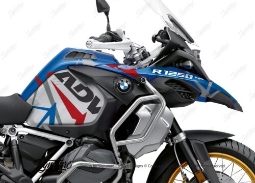 BKIT 3567 BMW R1250GS Adventure Style HP Spike Red Blue Stickers Kit 02