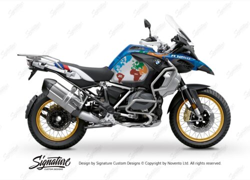 BKIT 3573 BMW R1250GS Adventure Style HP The Globe Multicolour Stickers Kit 01