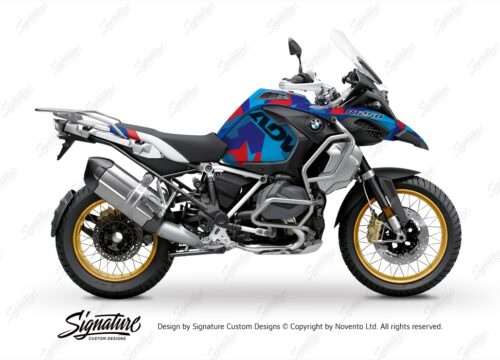 BKIT 3608 BMW R1250GS Adventure Style HP M90 Blue Red Camo Full Wrap 01