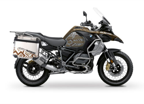 BSTI 3455 BMW R1250GS Adventure Pannier Massai Brown Champagne Metallic Stickers Kit 02 01