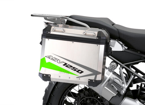 BSTI 3466 BMW R1250GS Adventure Pannier Spike Grey Fluo Green Stickers Kit 02