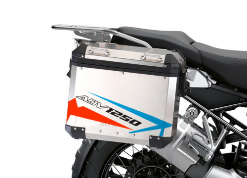BSTI 3468 BMW R1250GS Adventure Pannier Spike Royal Blue Light Blue Fluo Red Stickers Kit 02
