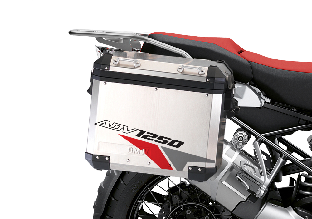BSTI 3475 BMW R1250GS Adventure Pannier Velos Red Grey Stickers Kit 02