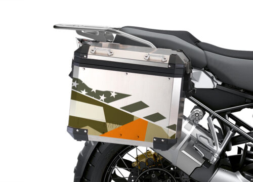 BSTI 3487 BMW R1250GS Adventure Pannier M90 Camo Military Orange Stickers Kit 02