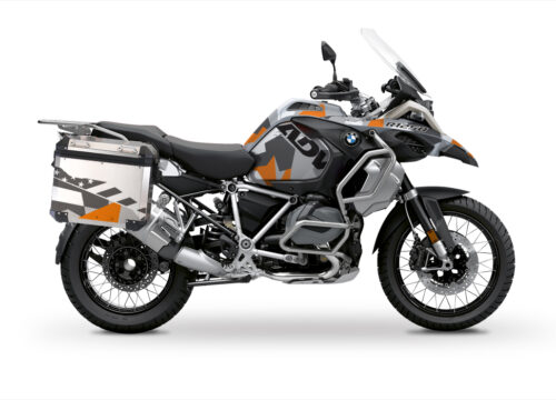 BSTI 3488 BMW R1250GS Adventure Pannier M90 Camo Grey Orange Stickers Kit 01