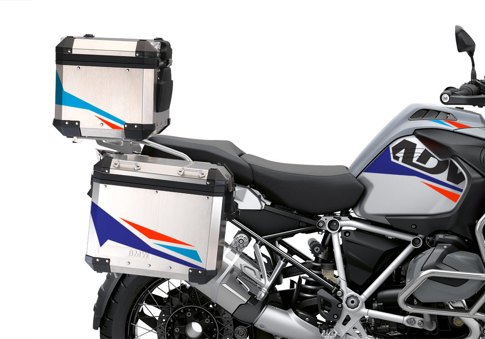 BSTI 3494 BMW R1250GS Adventure Top Box Alive Royal Blue Light Blue Fluo Red Stickers Kit 02