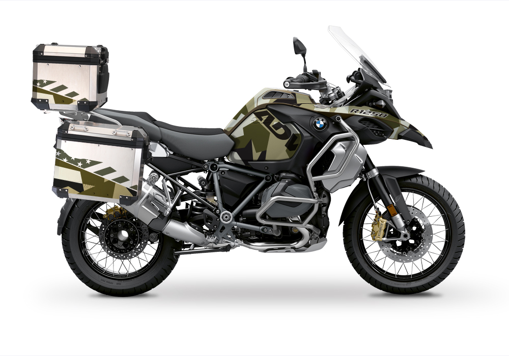 BSTI 3495 BMW R1250GS Adventure Top Box M90 Camo Military Stickers Kit 01