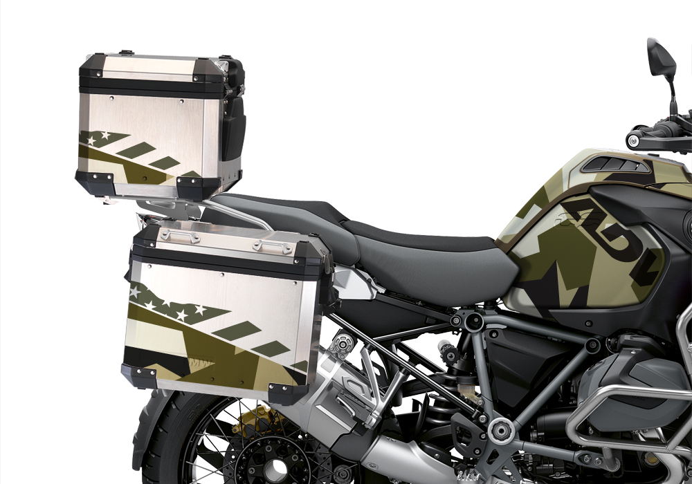 BSTI 3495 BMW R1250GS Adventure Top Box M90 Camo Military Stickers Kit 02