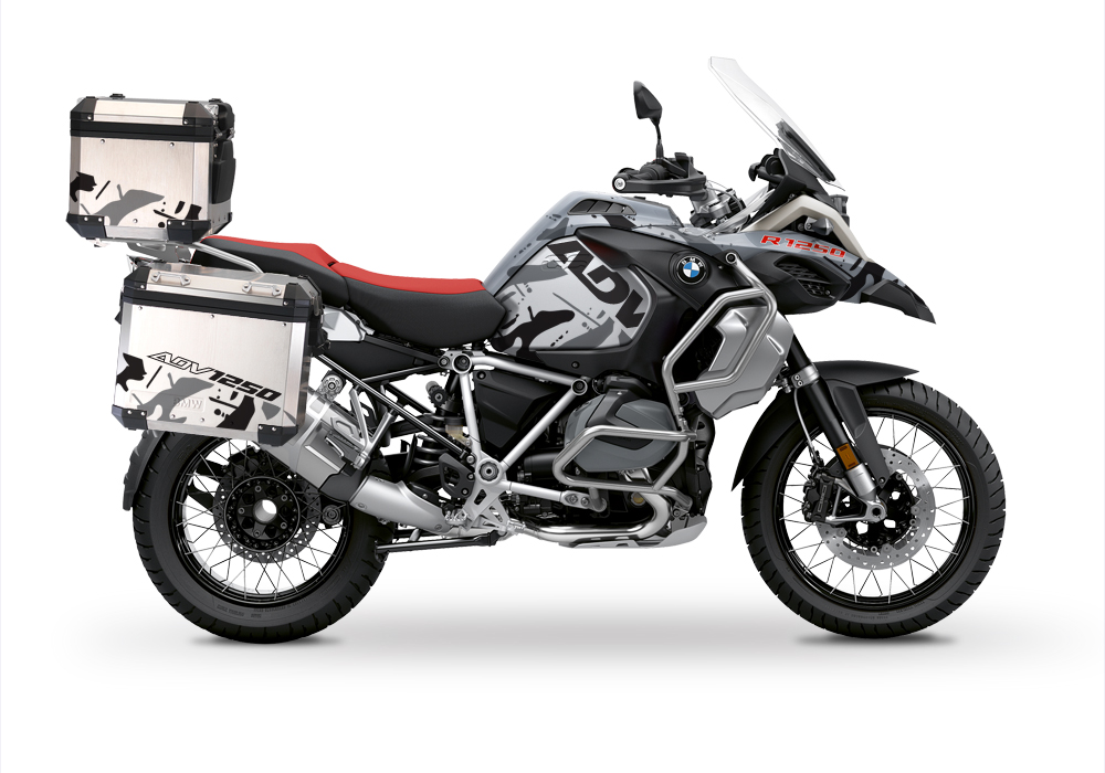 BSTI 3502 BMW R1250GS Adventure Top Box Safari Grey Black Stickers Kit 01