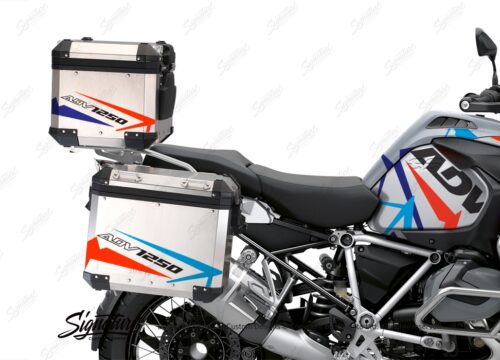 BSTI 3512 BMW R1250GS Adventure Top Box Spike Royal Blue Light Blue Fluo Red Stickers Kit 02