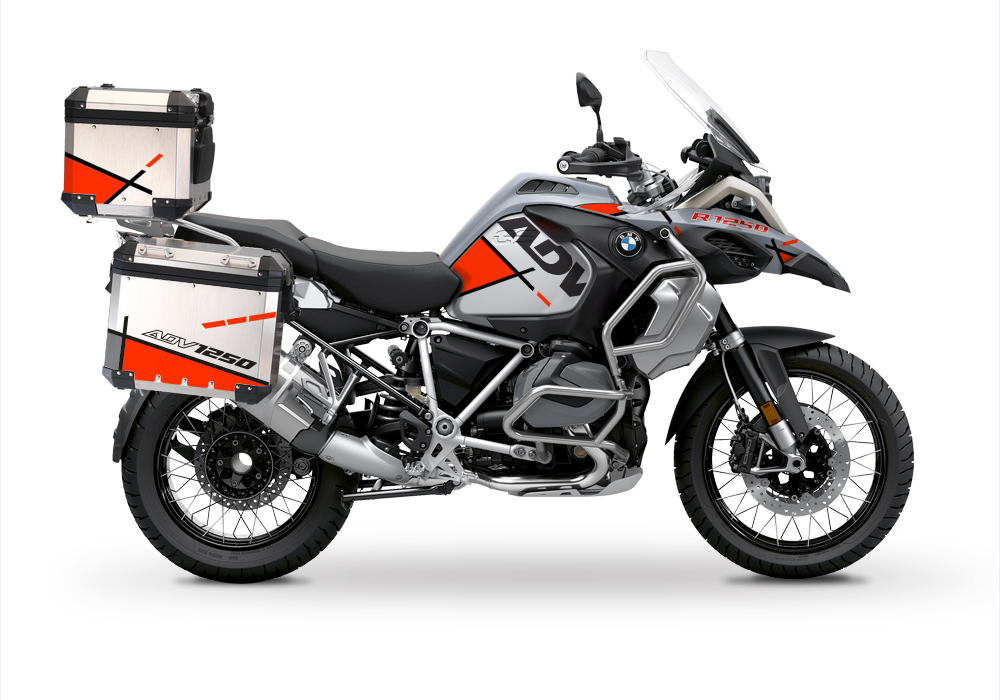 BSTI 3516 BMW R1250GS Adventure Top Box Vector Fluo Red Stickers Kit 01