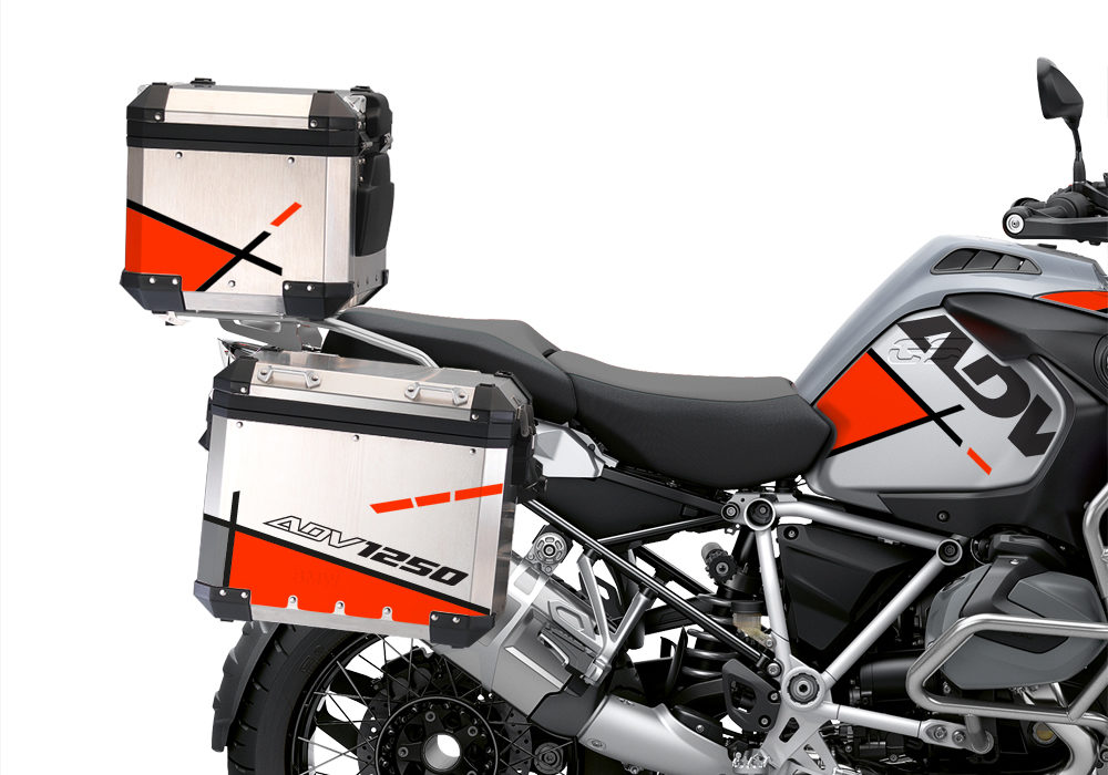BSTI 3516 BMW R1250GS Adventure Top Box Vector Fluo Red Stickers Kit 02