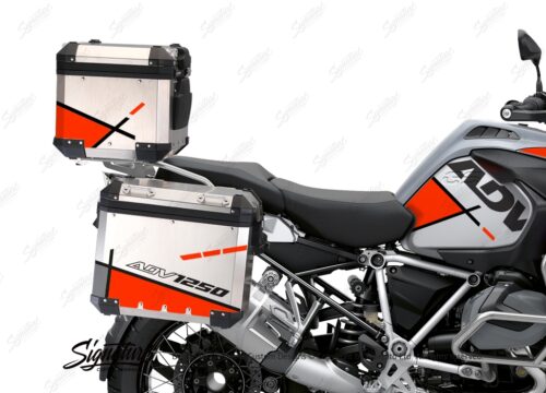BSTI 3516 BMW R1250GS Adventure Top Box Vector Fluo Red Stickers Kit 02