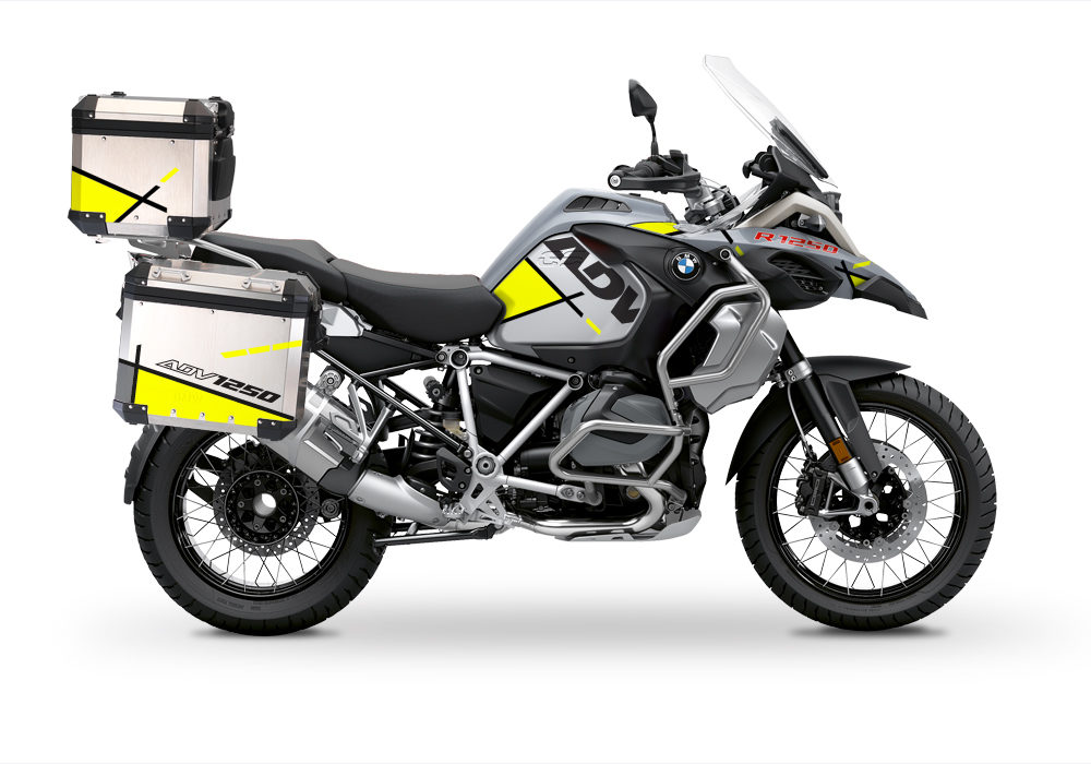 BSTI 3517 BMW R1250GS Adventure Top Box Vector Fluo Yellow Stickers Kit 01