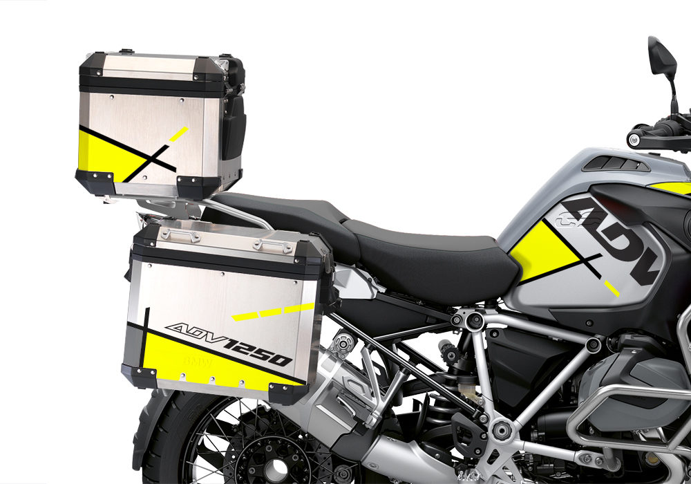 BSTI 3517 BMW R1250GS Adventure Top Box Vector Fluo Yellow Stickers Kit 02
