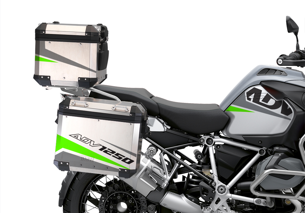 BSTI 3527 BMW R1250GS Adventure Top Box Vivo Grey Fluo Green Stickers Kit 02