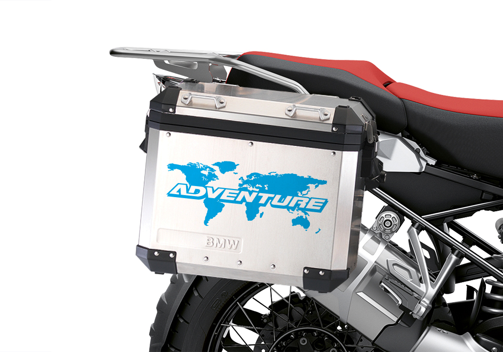 BSTI 3532 BMW R1250GS Adventure Panniers The Globe Light Blue Stickers Kit 02