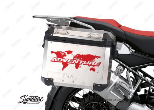 BSTI 3534 BMW R1250GS Adventure Panniers The Globe Red Stickers Kit 02